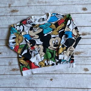 💜DISNEY character cropped lightweight sweatshirt